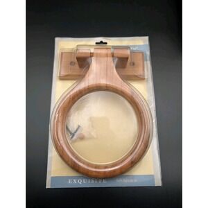 Vintage Towel Ring 9-1/4' Solid Wood Oak Exquisite Bathroom Kitchen Towel Holder